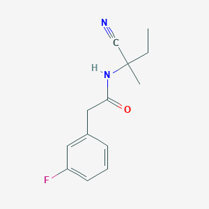 molecular formula C13H15FN2O B2514684 N-(1-cyano-1-methylpropyl)-2-(3-fluorophenyl)acetamide CAS No. 1252502-11-6