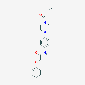 molecular formula C22H27N3O3 B251469 N-[4-(4-butanoylpiperazin-1-yl)phenyl]-2-phenoxyacetamide 