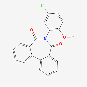 molecular formula C21H14ClNO3 B2514693 6-(5-氯-2-甲氧基苯基)苯并[d][2]苯并氮杂卓-5,7-二酮 CAS No. 533868-23-4