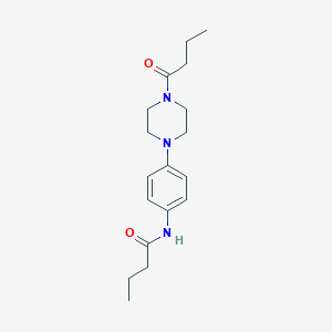 molecular formula C18H27N3O2 B251470 N-[4-(4-butanoylpiperazin-1-yl)phenyl]butanamide 