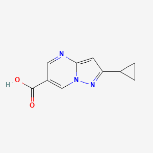 molecular formula C10H9N3O2 B2514707 2-Cyclopropylpyrazolo[1,5-a]pyrimidine-6-carboxylic acid CAS No. 1774905-19-9