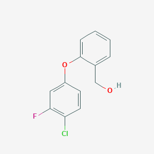molecular formula C13H10ClFO2 B2514718 [2-(4-Chloro-3-fluorophenoxy)phenyl]methanol CAS No. 477887-07-3