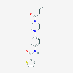 molecular formula C19H23N3O2S B251472 N-[4-(4-butanoylpiperazin-1-yl)phenyl]thiophene-2-carboxamide 