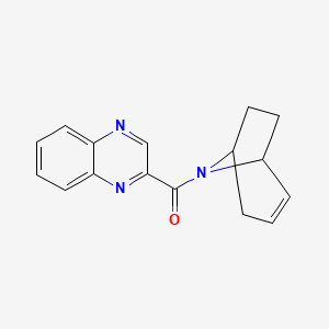 molecular formula C16H15N3O B2514729 (1R,5S)-8-氮杂双环[3.2.1]辛-2-烯-8-基(喹喔啉-2-基)甲酮 CAS No. 1797286-28-2