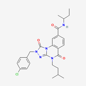 N-(sec-butyl)-2-(4-chlorobenzyl)-4-(3-methylbutyl)-1,5-dioxo-1,2,4,5-tetrahydro[1,2,4]triazolo[4,3-a]quinazoline-8-carboxamide