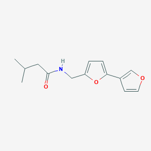 molecular formula C14H17NO3 B2514733 N-({[2,3'-bifuran]-5-yl}methyl)-3-methylbutanamide CAS No. 2097888-23-6