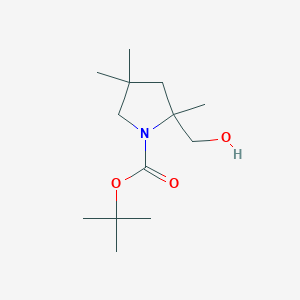molecular formula C13H25NO3 B2514740 tert-Butyl 2-(hydroxymethyl)-2,4,4-trimethylpyrrolidine-1-carboxylate CAS No. 1823815-31-1
