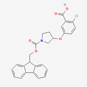 2-Chloro-5-[1-(9H-fluoren-9-ylmethoxycarbonyl)pyrrolidin-3-yl]oxybenzoic acid