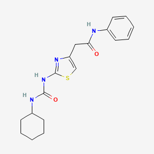2-(2-(3-cyclohexylureido)thiazol-4-yl)-N-phenylacetamide