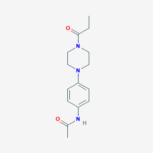 molecular formula C15H21N3O2 B251475 N-[4-(4-propanoylpiperazin-1-yl)phenyl]acetamide 