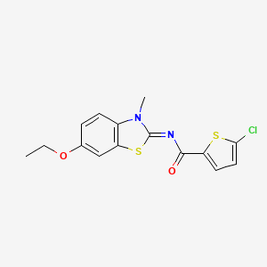molecular formula C15H13ClN2O2S2 B2514750 (Z)-5-氯-N-(6-乙氧基-3-甲基苯并[d]噻唑-2(3H)-亚甲基)噻吩-2-甲酰胺 CAS No. 443329-51-9