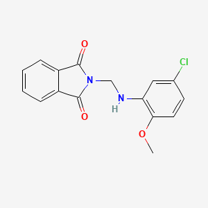 molecular formula C16H13ClN2O3 B2514762 2-{[(5-氯-2-甲氧基苯基)氨基]甲基}-1H-异吲哚-1,3(2H)-二酮 CAS No. 859299-43-7