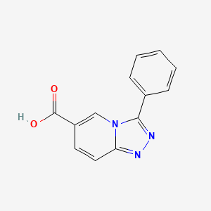 molecular formula C13H9N3O2 B2514768 3-Phenyl-[1,2,4]triazolo[4,3-a]pyridine-6-carboxylic acid CAS No. 936074-66-7