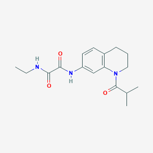 molecular formula C17H23N3O3 B2514776 N1-ethyl-N2-(1-isobutyryl-1,2,3,4-tetrahydroquinolin-7-yl)oxalamide CAS No. 941945-47-7