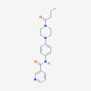 molecular formula C20H24N4O2 B251478 N-[4-(4-butyryl-1-piperazinyl)phenyl]nicotinamide 
