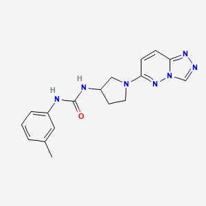 molecular formula C17H19N7O B2514788 1-(1-([1,2,4]三唑并[4,3-b]哒嗪-6-基)吡咯烷-3-基)-3-(间甲苯基)脲 CAS No. 2034494-38-5