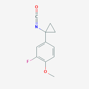 molecular formula C11H10FNO2 B2514789 2-Fluoro-4-(1-isocyanatocyclopropyl)-1-methoxybenzene CAS No. 1226204-44-9