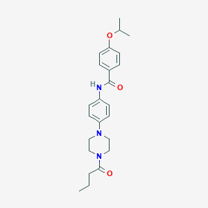 molecular formula C24H31N3O3 B251479 N-[4-(4-butyryl-1-piperazinyl)phenyl]-4-isopropoxybenzamide 