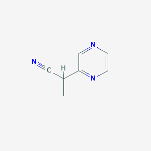 molecular formula C7H7N3 B2514795 2-(吡嗪-2-基)丙腈 CAS No. 1344351-46-7