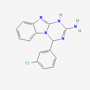 4-(3-Chlorophenyl)-1,4-dihydro[1,3,5]triazino[1,2-a]benzimidazol-2-amine