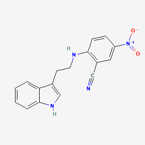 molecular formula C17H14N4O2 B2514817 2-{[2-(1H-吲哚-3-基)乙基]氨基}-5-硝基苯甲腈 CAS No. 852413-37-7