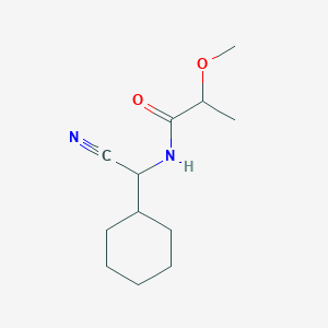 molecular formula C12H20N2O2 B2514834 N-[Cyano(cyclohexyl)methyl]-2-methoxypropanamide CAS No. 1436307-00-4