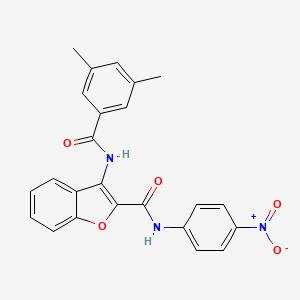 3-(3,5-dimethylbenzamido)-N-(4-nitrophenyl)benzofuran-2-carboxamide