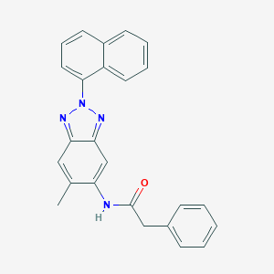 molecular formula C25H20N4O B251484 N-[6-methyl-2-(naphthalen-1-yl)-2H-benzotriazol-5-yl]-2-phenylacetamide 