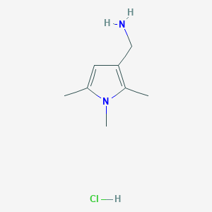 molecular formula C8H15ClN2 B2514840 (1,2,5-trimethyl-1H-pyrrol-3-yl)methanamine hydrochloride CAS No. 1820673-29-7