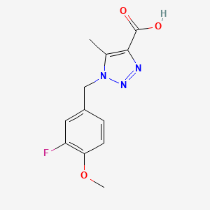 molecular formula C12H12FN3O3 B2514844 1-(3-fluoro-4-methoxybenzyl)-5-methyl-1H-1,2,3-triazole-4-carboxylic acid CAS No. 1275921-15-7