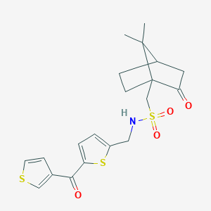 1-{7,7-dimethyl-2-oxobicyclo[2.2.1]heptan-1-yl}-N-{[5-(thiophene-3-carbonyl)thiophen-2-yl]methyl}methanesulfonamide