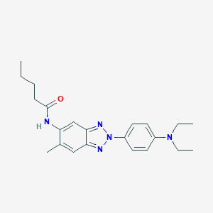 molecular formula C22H29N5O B251485 N-{2-[4-(diethylamino)phenyl]-6-methyl-2H-benzotriazol-5-yl}pentanamide 