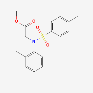 molecular formula C18H21NO4S B2514863 Methyl N-(2,4-dimethylphenyl)-N-[(4-methylphenyl)sulfonyl]glycinate CAS No. 425612-24-4