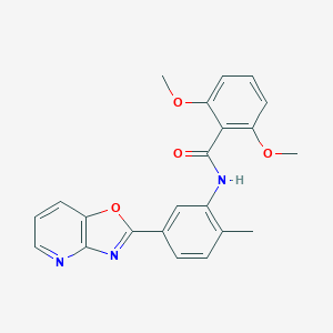 molecular formula C22H19N3O4 B251487 2,6-Dimethoxy-N-(2-methyl-5-oxazolo[4,5-b]pyridin-2-yl-phenyl)-benzamide 