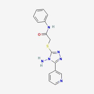 2-{[4-amino-5-(pyridin-3-yl)-4H-1,2,4-triazol-3-yl]sulfanyl}-N-phenylacetamide