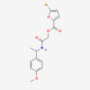 2-((1-(4-Methoxyphenyl)ethyl)amino)-2-oxoethyl 5-bromofuran-2-carboxylate
