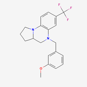 5-(3-Methoxybenzyl)-7-(trifluoromethyl)-1,2,3,3a,4,5-hexahydropyrrolo[1,2-a]quinoxaline