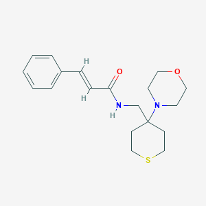 (E)-N-[(4-Morpholin-4-ylthian-4-yl)methyl]-3-phenylprop-2-enamide
