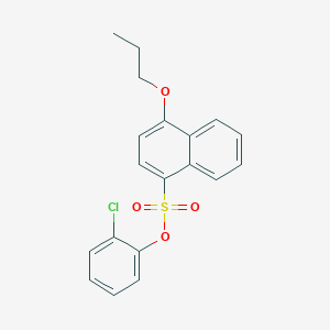 molecular formula C19H17ClO4S B2514914 2-Chlorophenyl 4-propoxynaphthalene-1-sulfonate CAS No. 2305383-62-2