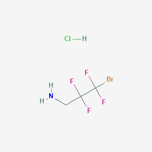 molecular formula C3H5BrClF4N B2514917 3-Bromo-2,2,3,3-tetrafluoropropan-1-amine;hydrochloride CAS No. 328386-77-2