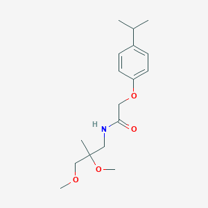 molecular formula C17H27NO4 B2514919 N-(2,3-二甲氧基-2-甲基丙基)-2-(4-异丙基苯氧基)乙酰胺 CAS No. 2034540-37-7