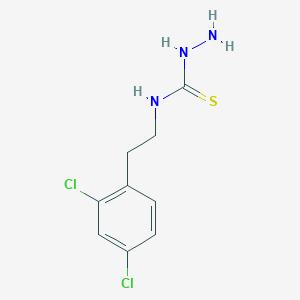 molecular formula C9H11Cl2N3S B2514920 3-氨基-1-[2-(2,4-二氯苯基)乙基]硫脲 CAS No. 1152549-09-1