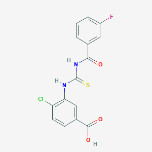 4-Chloro-3-({[(3-fluorophenyl)carbonyl]carbamothioyl}amino)benzoic acid