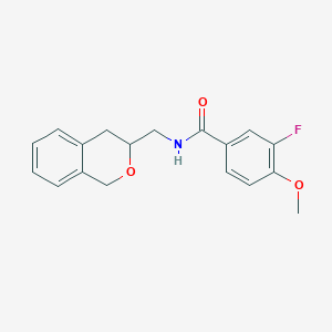 molecular formula C18H18FNO3 B2514939 3-氟-N-(异色满-3-基甲基)-4-甲氧基苯甲酰胺 CAS No. 2034527-15-4
