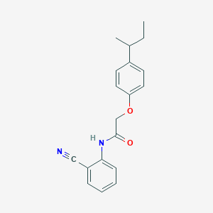 molecular formula C19H20N2O2 B251494 2-[4-(butan-2-yl)phenoxy]-N-(2-cyanophenyl)acetamide 