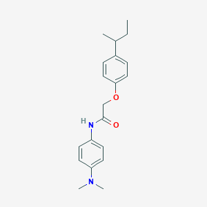 molecular formula C20H26N2O2 B251495 2-(4-sec-butylphenoxy)-N-[4-(dimethylamino)phenyl]acetamide 