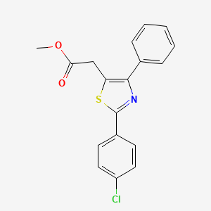 Methyl 2-[2-(4-chlorophenyl)-4-phenyl-1,3-thiazol-5-yl]acetate