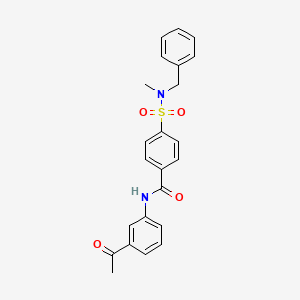 N-(3-acetylphenyl)-4-(N-benzyl-N-methylsulfamoyl)benzamide