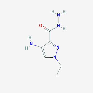 molecular formula C6H11N5O B2514957 4-amino-1-ethyl-1H-pyrazole-3-carbohydrazide CAS No. 1002033-27-3