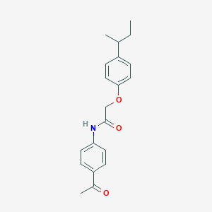 molecular formula C20H23NO3 B251496 N-(4-acetylphenyl)-2-(4-sec-butylphenoxy)acetamide 